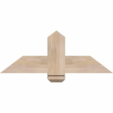 Ekena Millwork Eugene Smooth Timber Gable Bracket, Douglas Fir, 36"W x 13"H x 5 1/2"D x 5 1/2"F, 9/12 Pitch GBW036X13X0606EUG00SDF